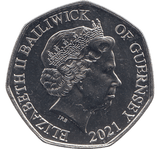 2021 CHRISTMAS 50P XMAS PUDDING BAILIWICK OF GUERNSEY ( BU ) - 50p BU - Cambridgeshire Coins