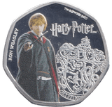 2021 COLOURED SILVER PLATED 50P HARRY POTTER RON WEASLEY ( PROOF ) - 50p PROOF - Cambridgeshire Coins