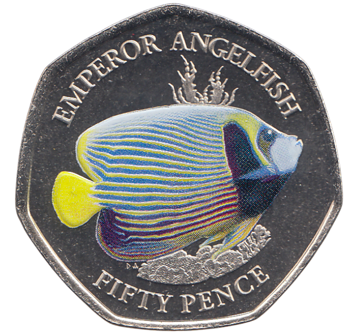 2021 EMPEROR ANGELFISH 50P ( BU ) - Cambridgeshire Coins