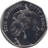2021 FIFTY PENCE - 95TH BIRTHDAY - WORLD COINS - Cambridgeshire Coins