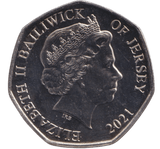 2021 FIFTY PENCE BAILIWICK OF JERSEY ( BU ) - 50P REGIONAL ISSUES - Cambridgeshire Coins