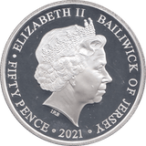 2021 FIFTY PENCE JERSEY - WORLD COINS - Cambridgeshire Coins