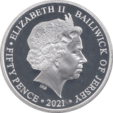 2021 FIFTY PENCE JERSEY - WORLD COINS - Cambridgeshire Coins