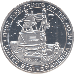 2021 FIRST FOOT PRINTS ON THE MOON COMMEMORATIVE COIN ( PROOF ) - WORLD COINS - Cambridgeshire Coins
