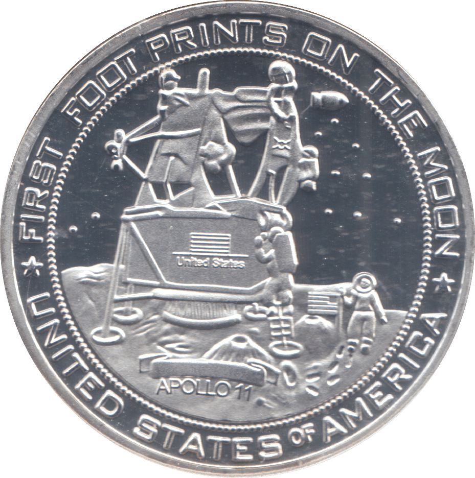 2021 FIRST FOOT PRINTS ON THE MOON COMMEMORATIVE COIN ( PROOF ) - WORLD COINS - Cambridgeshire Coins