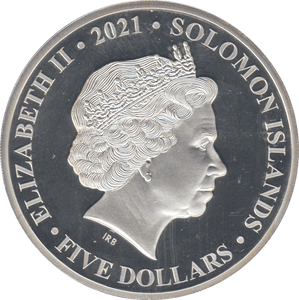 2021 FIVE DOLLAR SOLOMON ISLAND SILVER PROOF - SILVER WORLD COINS - Cambridgeshire Coins