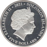 2021 FIVE DOLLAR SOLOMON ISLAND SILVER PROOF - SILVER WORLD COINS - Cambridgeshire Coins