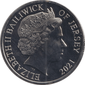2021 FIVE POUNDS 100 YEARS BAILIWICK OF JERSEY - WORLD COINS - Cambridgeshire Coins
