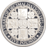 2021 FIVE POUNDS 50 YEARS OF DECIMAL - WORLD COINS - Cambridgeshire Coins