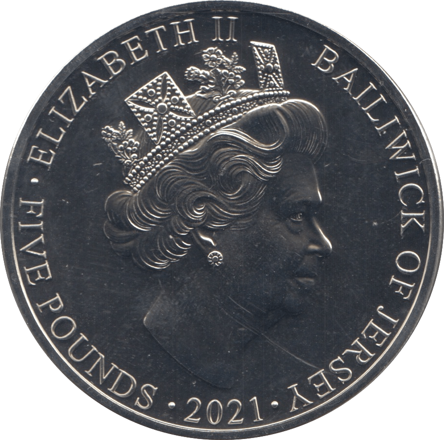 2021 FIVE POUNDS BAILIWICK OF JERSEY - WORLD COINS - Cambridgeshire Coins
