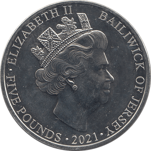 2021 FIVE POUNDS BAILIWICK OF JERSEY - WORLD COINS - Cambridgeshire Coins