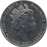 2021 FIVE POUNDS BAILIWICK OF JERSEY - WORLD COINS - Cambridgeshire Coins