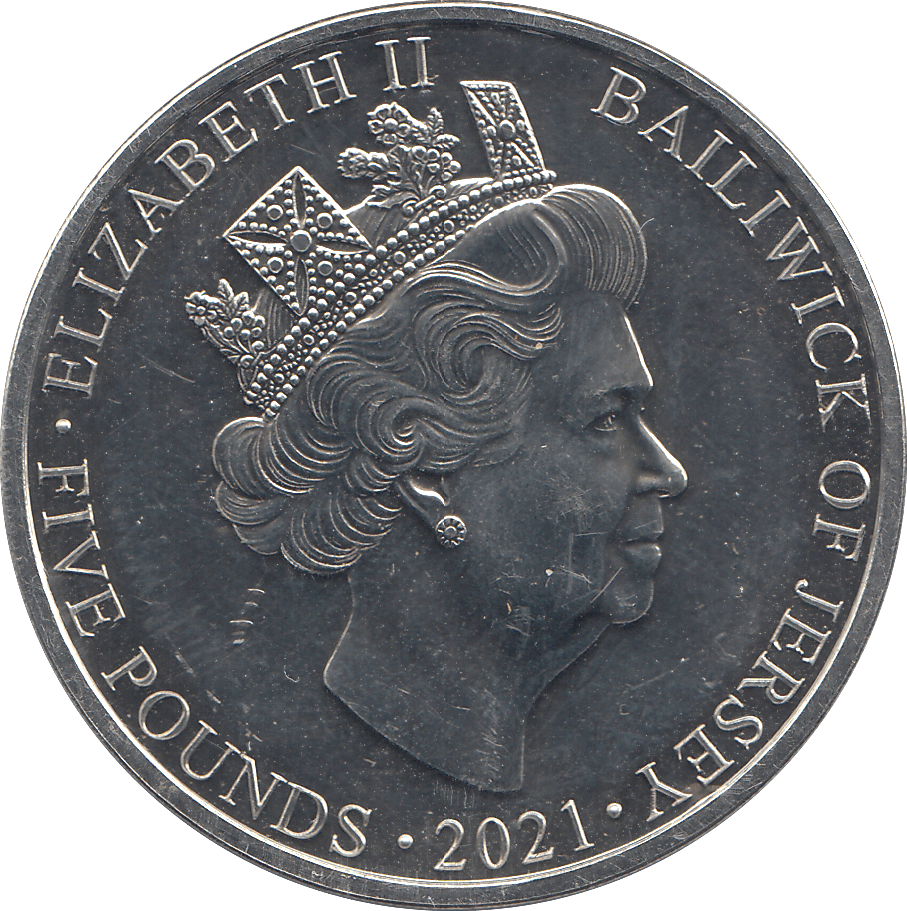 2021 FIVE POUNDS BAILIWICK OF JERSEY - WORLD COINS - Cambridgeshire Coins