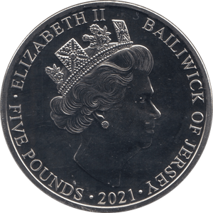 2021 FIVE POUNDS COIN JERSEY - WORLD COINS - Cambridgeshire Coins