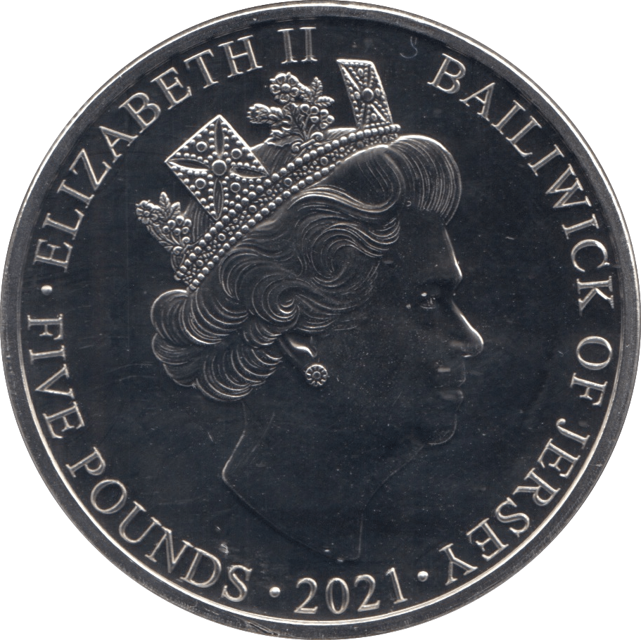 2021 FIVE POUNDS COIN JERSEY - WORLD COINS - Cambridgeshire Coins
