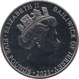 2021 FIVE POUNDS COIN JERSEY - WORLD COINS - Cambridgeshire Coins