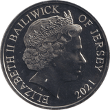 2021 FIVE POUNDS JERSEY 100 YEARS - WORLD COINS - Cambridgeshire Coins