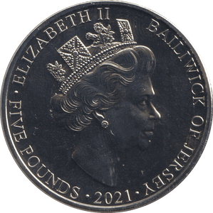2021 FIVE POUNDS JERSEY - WORLD COINS - Cambridgeshire Coins
