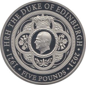 2021 FIVE POUNDS THE DUKE OF EDINBURGH - WORLD COINS - Cambridgeshire Coins