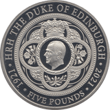 2021 FIVE POUNDS THE DUKE OF EDINBURGH - WORLD COINS - Cambridgeshire Coins