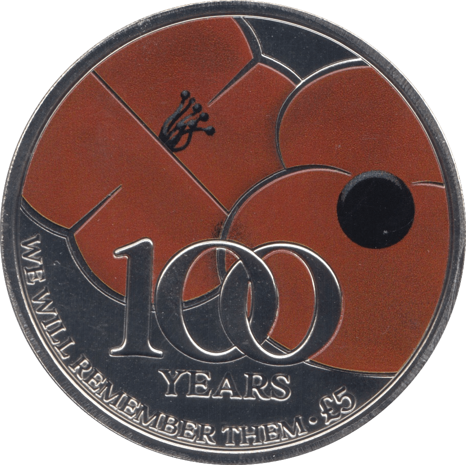 2021 FIVE POUNDS WE WILL REMEMBER THEM 100 YEARS - WORLD COINS - Cambridgeshire Coins