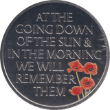 2021 FIVE POUNDS WE WILL REMEMBER THEM - WORLD COINS - Cambridgeshire Coins
