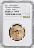 2021 GOLD DECIMAL DAY ( NGC ) PF 70 ULTRA CAMEO - NGC GOLD 50P - Cambridgeshire Coins