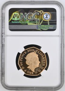2021 GOLD PIEDFORT PROOF 50P DECIMAL DAY 50TH ANNIVERSARY ULTRA CAMEO PF 67 - NGC GOLD 50P - Cambridgeshire Coins