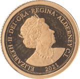 2021 GOLD PROOF 1 / 8 TH SOVEREIGN ALDERNEY - GOLD WORLD COINS - Cambridgeshire Coins