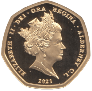 2021 GOLD PROOF 1/2 SOVEREIGN ALDERNEY - Gold World Coins - Cambridgeshire Coins