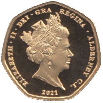 2021 GOLD PROOF 1/4 SOVEREIGN ALDERNEY - Gold World Coins - Cambridgeshire Coins