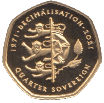 2021 GOLD PROOF 1/4 SOVEREIGN ALDERNEY - Gold World Coins - Cambridgeshire Coins