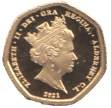 2021 GOLD PROOF 1/8 SOVEREIGN ALDERNEY - Gold World Coins - Cambridgeshire Coins