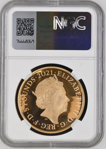 2021 GOLD PROOF £5 ROYAL ALBERT HALL (NGC) PF 68 ULTRA CAMEO ( DOMED ) - NGC GOLD COINS - Cambridgeshire Coins