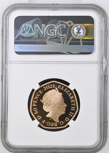2021 GOLD PROOF 50P DECIMAL DAY ULTRA CAMEO PF 69 - NGC GOLD 50P - Cambridgeshire Coins