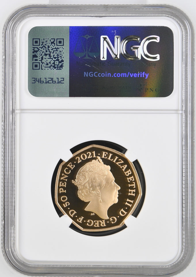 2021 GOLD PROOF 50P TOKYO OLYMPICS NGC PF 69 ULTRA CAMEO - NGC GOLD 50P - Cambridgeshire Coins