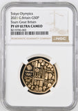2021 GOLD PROOF 50P TOKYO OLYMPICS NGC PF 69 ULTRA CAMEO - NGC GOLD 50P - Cambridgeshire Coins