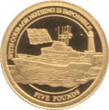 2021 GOLD PROOF FIVE POUNDS ALDERNEY - Gold World Coins - Cambridgeshire Coins