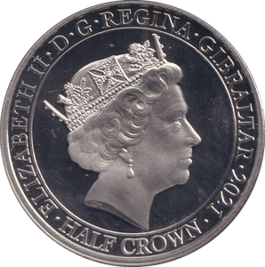 2021 HALF CROWN GIBRALTAR 70 YEARS - WORLD COINS - Cambridgeshire Coins