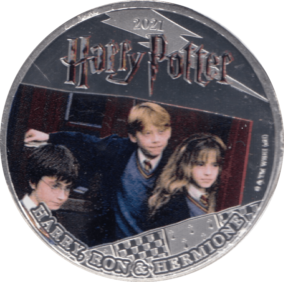 2021 HALF DOLLAR SAMOA HARRY POTTER - HARRY, RON & HERMIONE - WORLD COINS - Cambridgeshire Coins