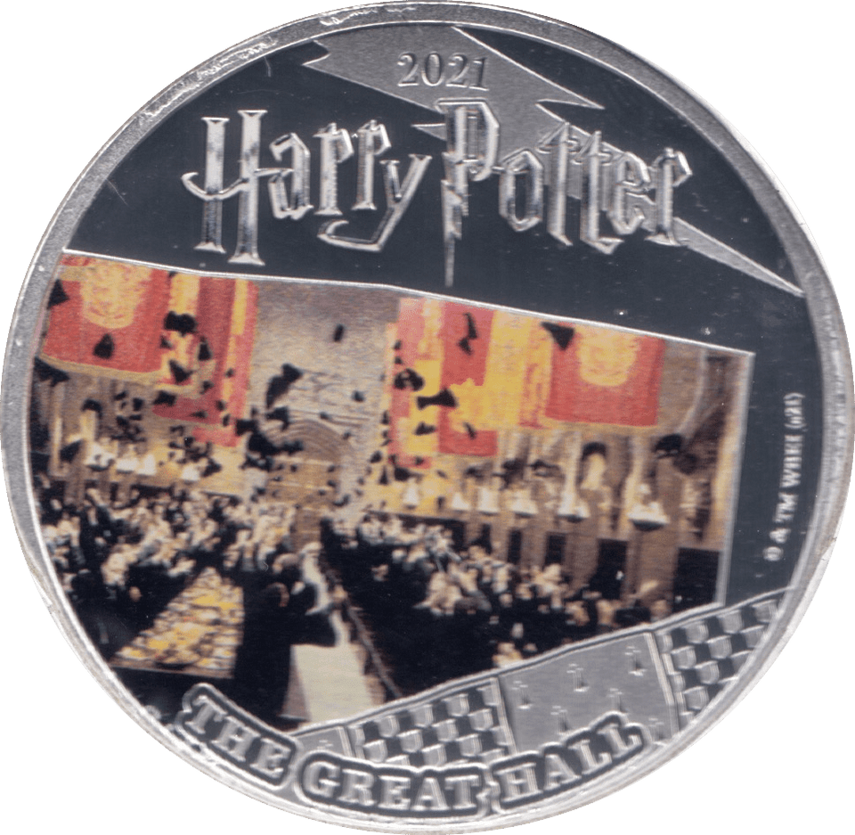 2021 HALF DOLLAR SAMOA HARRY POTTER - THE GREAT HALL - WORLD COINS - Cambridgeshire Coins