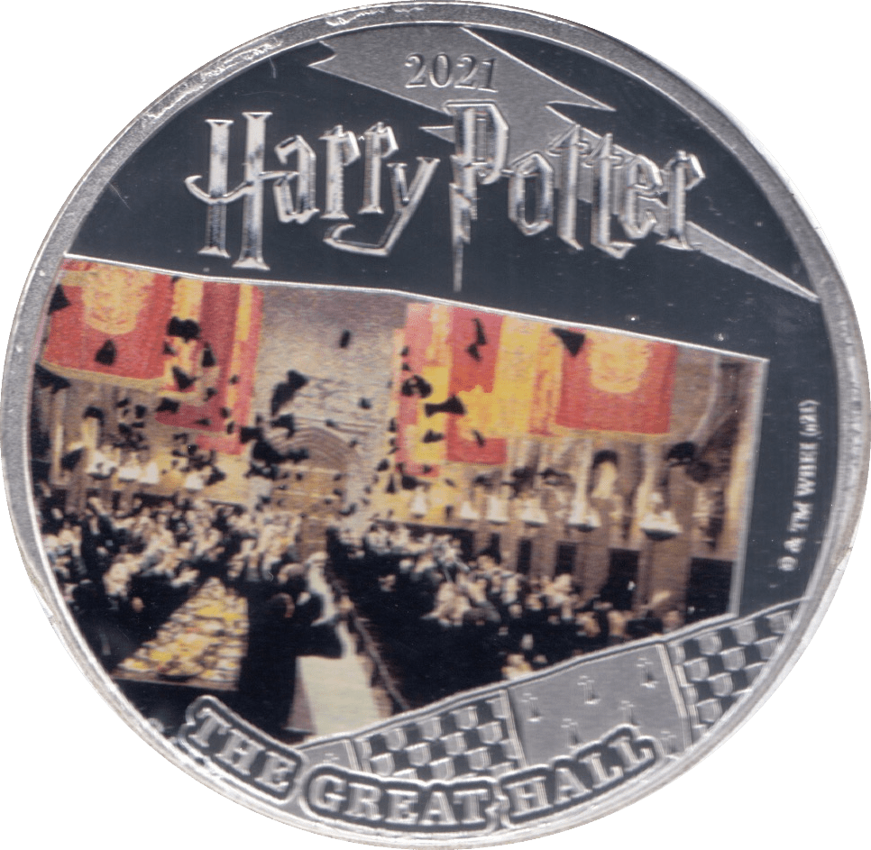 2021 HALF DOLLAR SAMOA HARRY POTTER - THE GREAT HALL - WORLD COINS - Cambridgeshire Coins