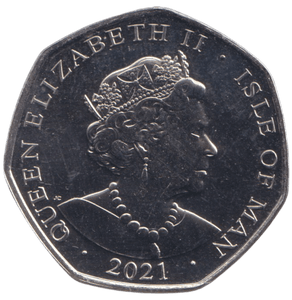 2021 ISLE OF MAN THE MARCH HARE 50P BU - 50P REGIONAL ISSUE - Cambridgeshire Coins