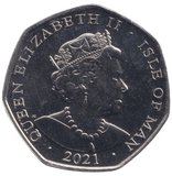 2021 ISLE OF MAN THE MARCH HARE 50P BU - 50P REGIONAL ISSUE - Cambridgeshire Coins