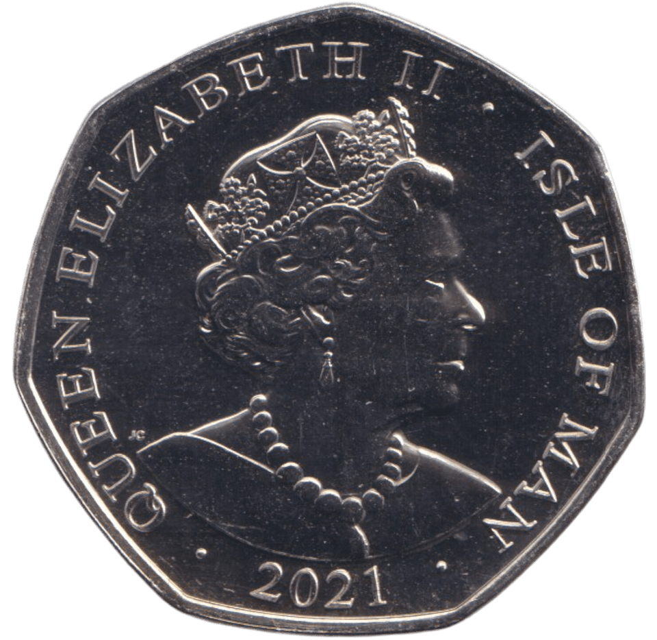 2021 ISLE OF MAN THE WHITE QUEEN 50P BU - 50P REGIONAL ISSUE - Cambridgeshire Coins