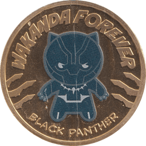 2021 MARVEL BLACK PANTHER GOLD PLATED TOKEN ( PROOF ) - OTHER TOKENS - Cambridgeshire Coins