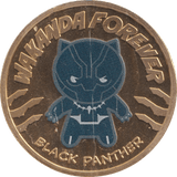 2021 MARVEL BLACK PANTHER GOLD PLATED TOKEN ( PROOF ) - OTHER TOKENS - Cambridgeshire Coins
