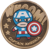 2021 MARVEL CAPTAIN AMERICA GOLD PLATED TOKEN ( PROOF ) - OTHER TOKENS - Cambridgeshire Coins