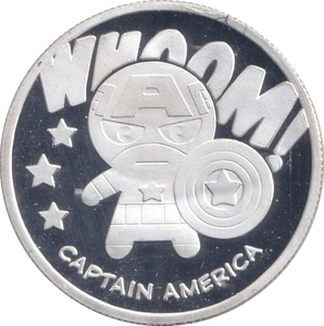 2021 MARVEL SILVER PLATED CAPTAIN AMERICA TOKEN ( PROOF ) - OTHER TOKENS - Cambridgeshire Coins