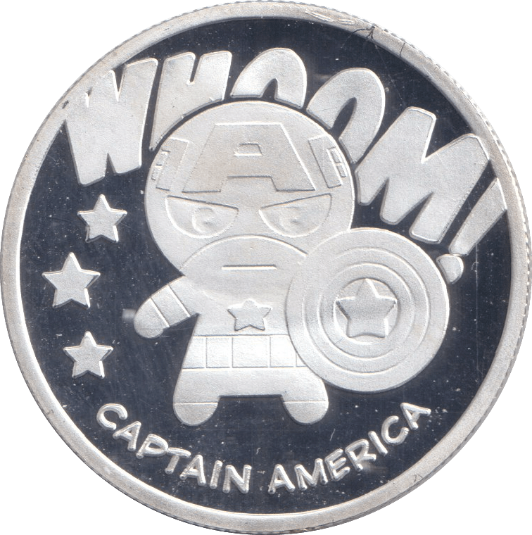 2021 MARVEL SILVER PLATED CAPTAIN AMERICA TOKEN ( PROOF ) - OTHER TOKENS - Cambridgeshire Coins